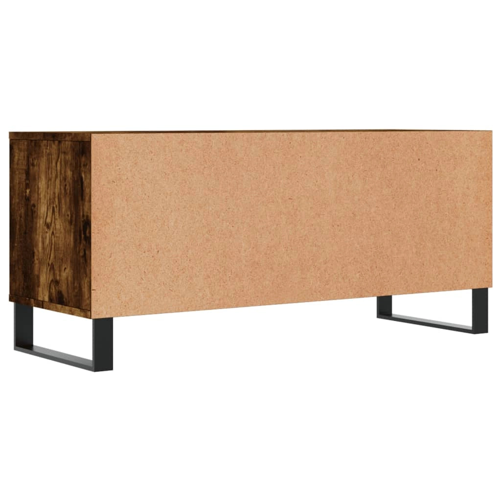 Mobile TV multimediale mensola TV credenza mobile TV sala da pranzo soggiorno camera da letto rovere affumicato 100 x 34,5 x 44,5 cm legno ingegnerizzato marrone 02_0027260
