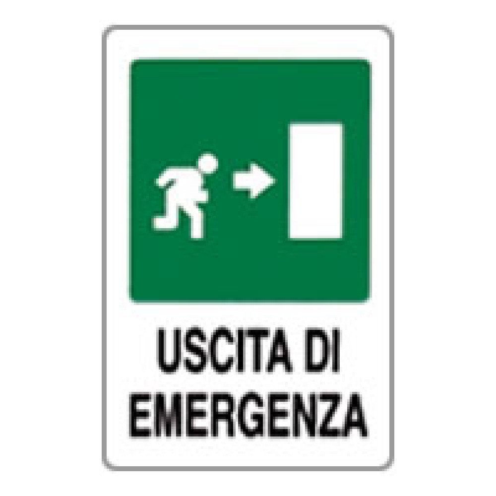 Cartello uscita d emergenza a de stra 20x30 b08lr1krtx
