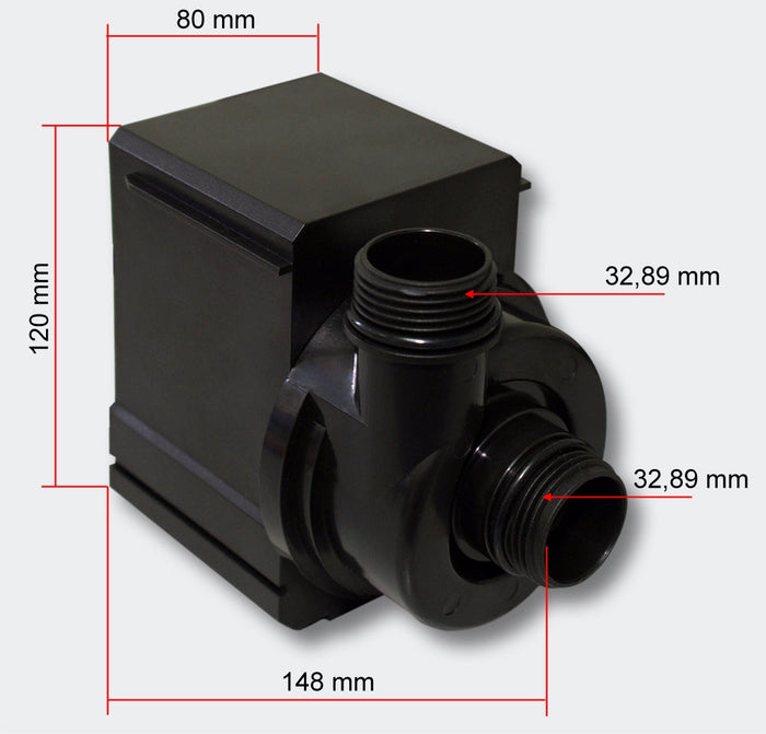 Pompa per laghetto filtro filtrazione corso d'acqua eco acquario piccolo eco laghetto 5000 l/h 30 Watt 4216064