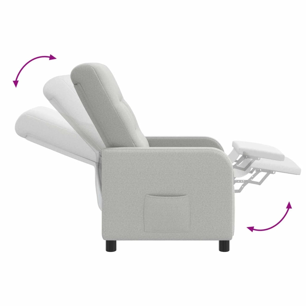 Divano Sedia-Poltrona Massaggiante Grigio Nuvola Tessuto 269612