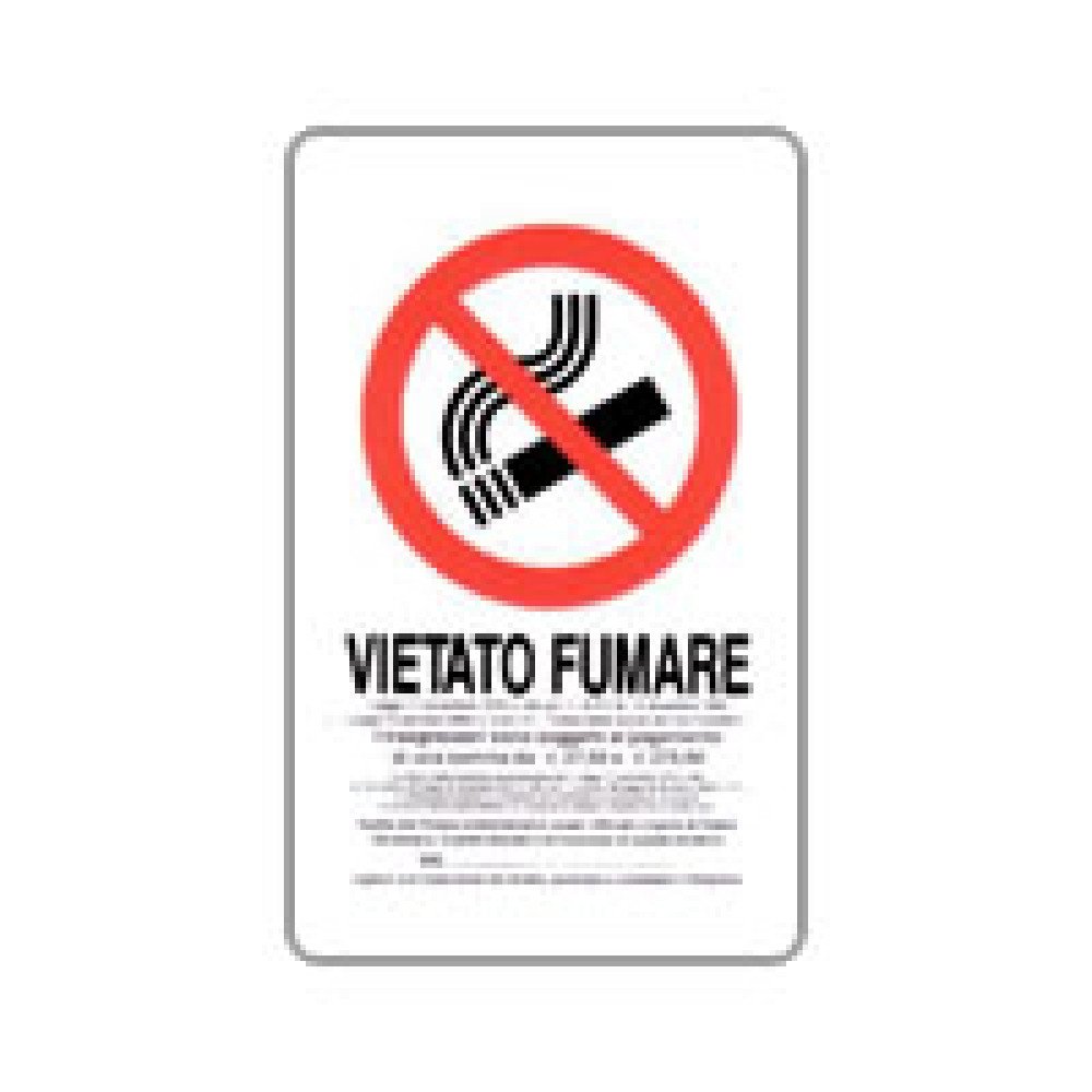 Cartello vietato fumare 20x30 b0 8lr1cb2l