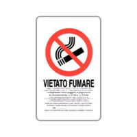 Cartello vietato fumare 20x30 b0 8lr1cb2l