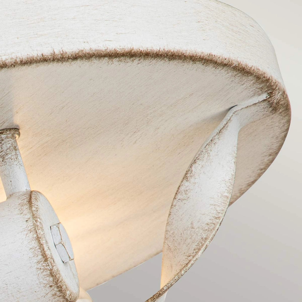 Plafoniera tonda 33 cm 2xE27 bianco antico Bradbury