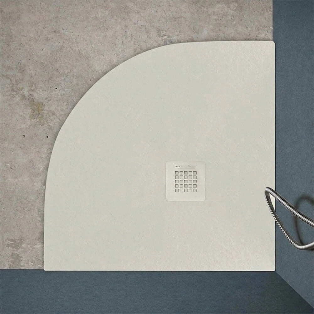 Griglia per piatto doccia beige in acciaio inox quadrata 12,5x12,5 cm