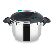 Pentola a pressione rapida acciaio inox 18/10, capacità 8 litri diametro 24cm, valvola sicurezza, fondo termodiffusore, induzione - SOGO