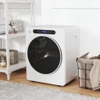Asciugatrice a Scarico 4 KG 1000W Funzione Antirughe Funzione Sterilizzare Timer Display LED Touch Bianco