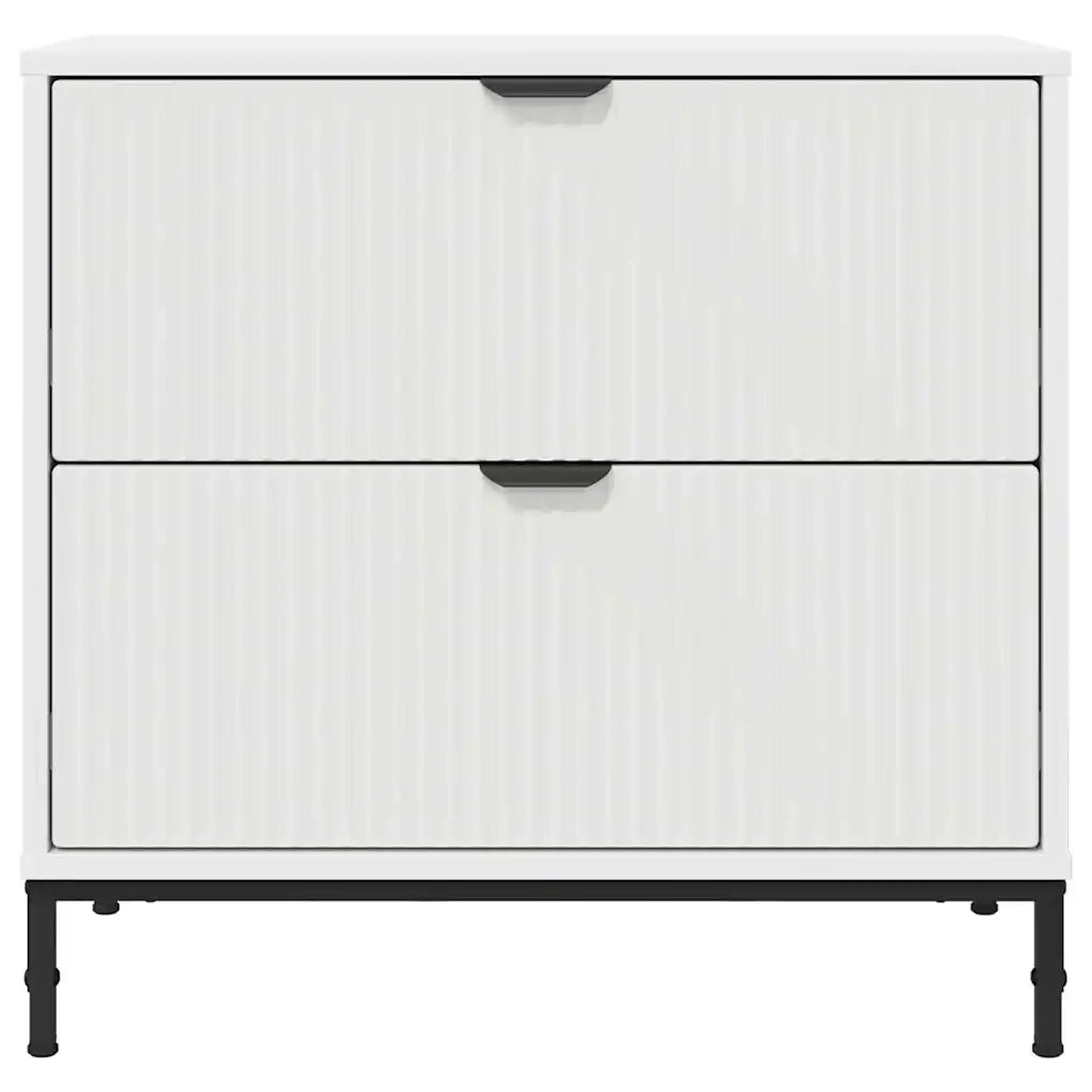 Comodino Bianco 63.5 x 36 x 61 cm Legno multistrato 883464