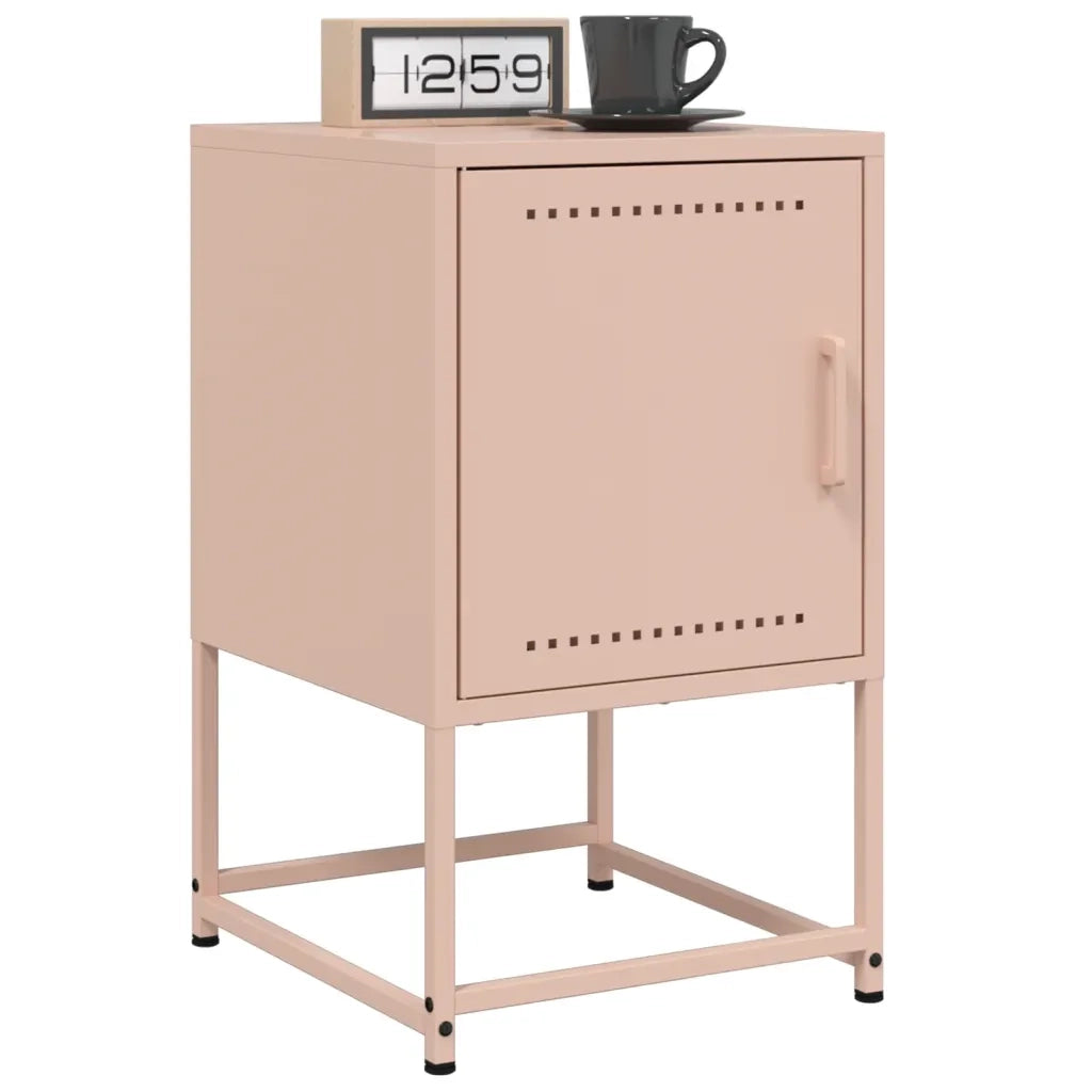 Comodino Rosa 36x39x60,5 cm in Acciaio 846448