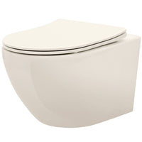 Vaso Wc Sospeso Rea Carlo Mini Rimless Ecru