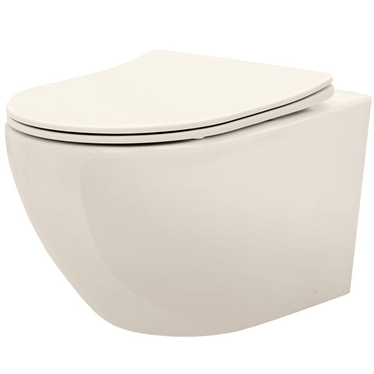 Vaso Wc Sospeso Rea Carlo Mini Rimless Ecru