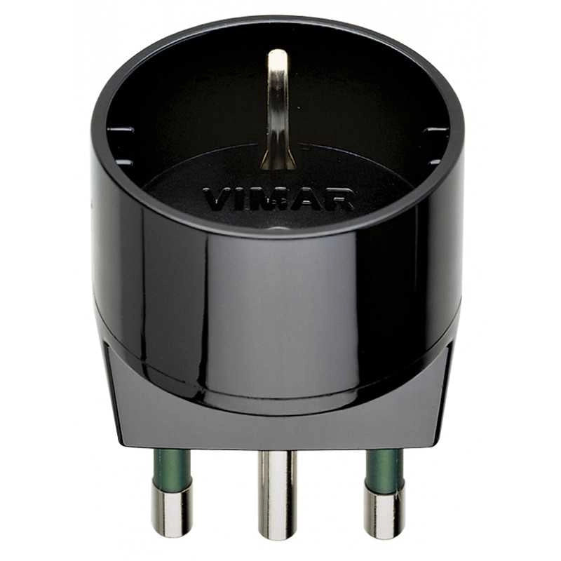 00303 Adattatore Semplice Sicury S17 + P30 Nero