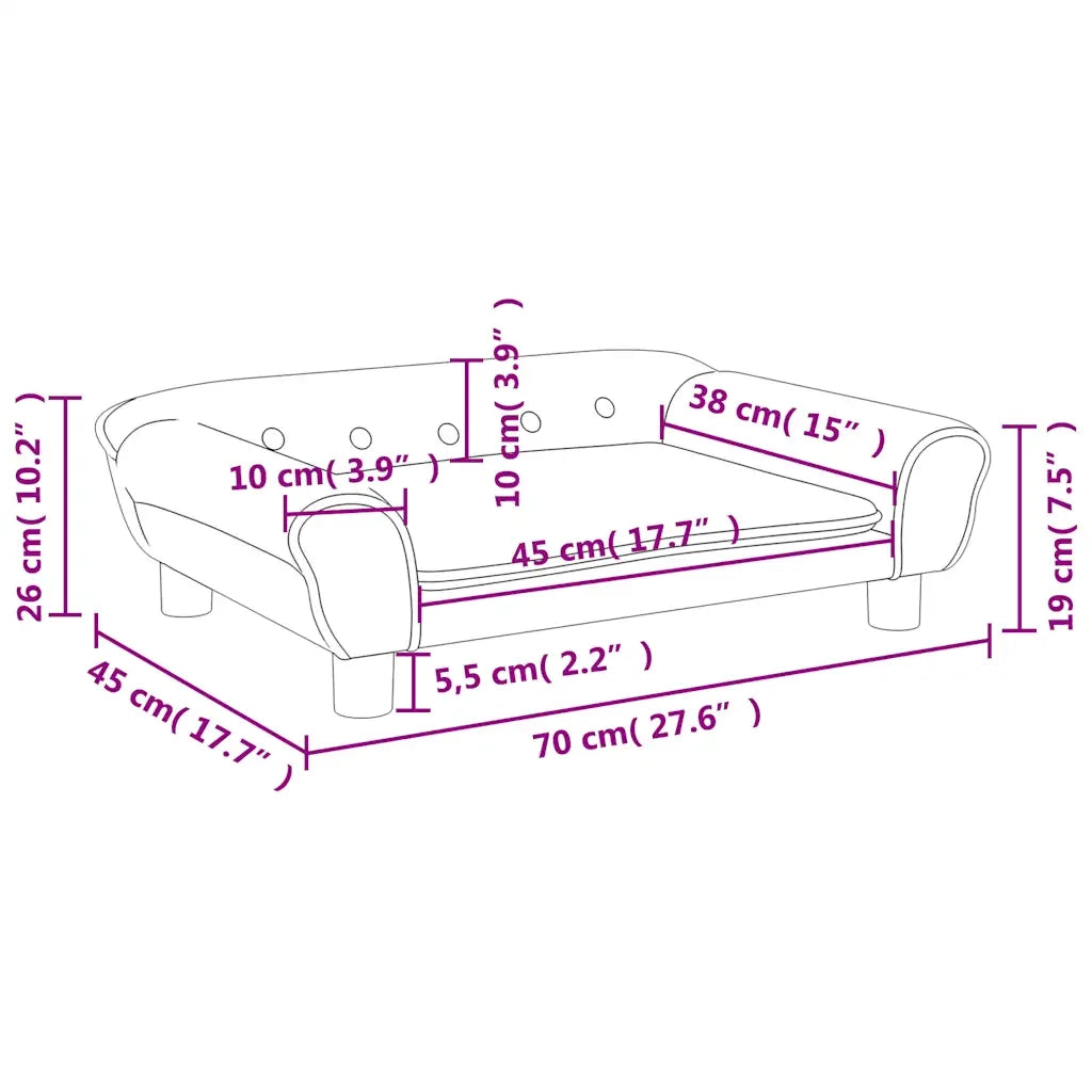 Divano per Bambini-Sofa-Divanetto Marrone 70x45x26 cm in Velluto