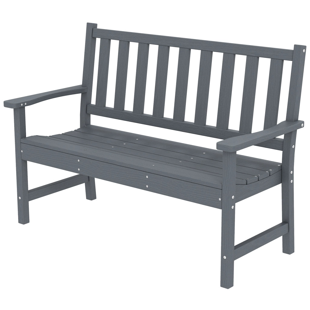 Panchina da Giardino 2 Posti ¨C zephmum ¨C Grigio Resina Polipropilene