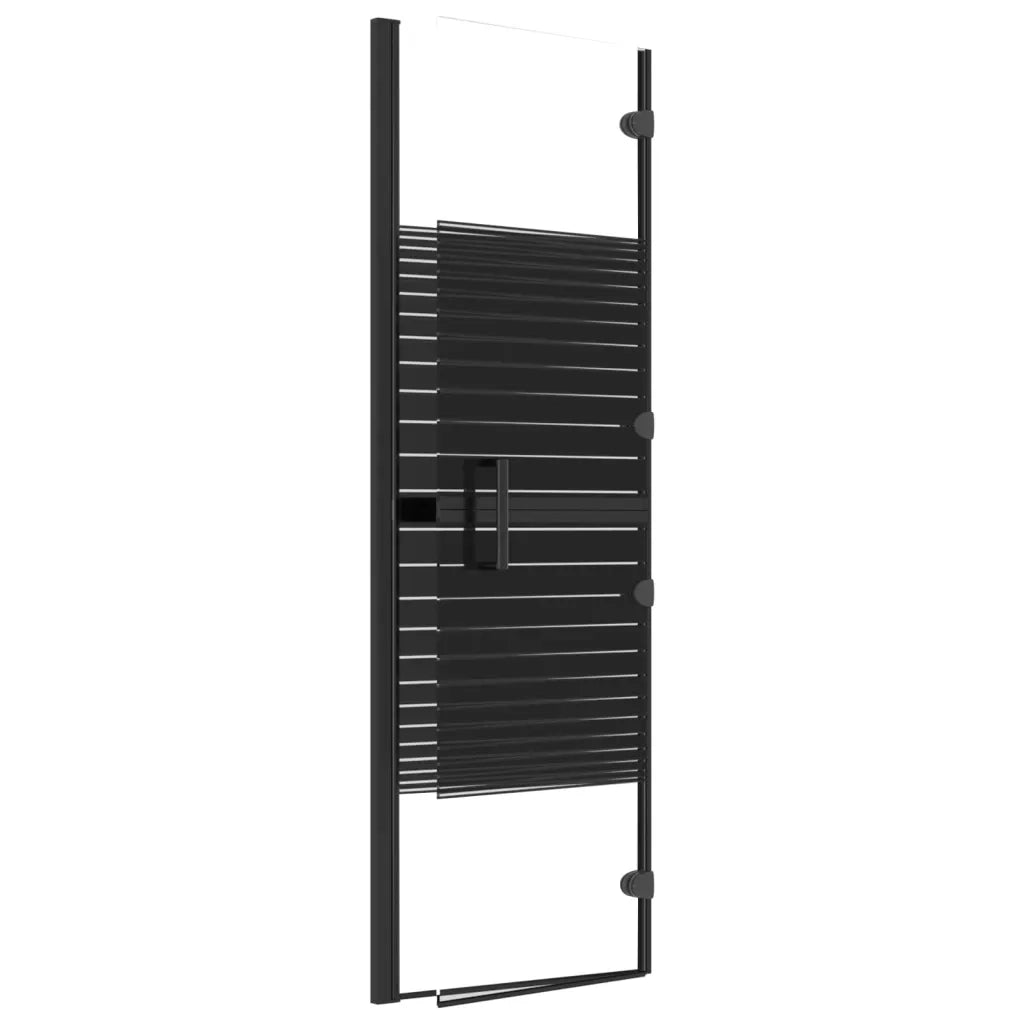 Pannello Doccia Pieghevole in ESG 80x140 cm Nero CFW4956991