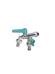Rubinetto doppio con leve colorato in ottone Belfer diametro Ø27mm Colore: Ciclamino