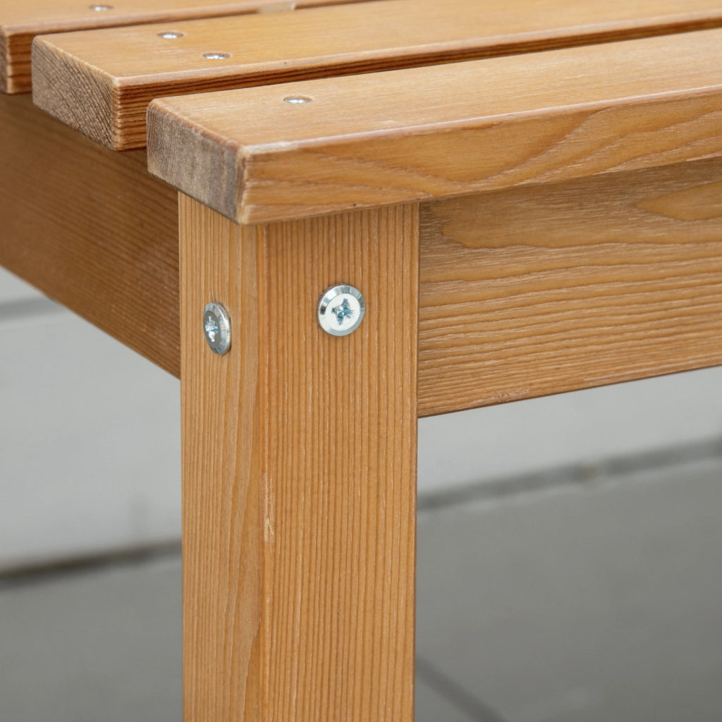 Panchina da Giardino 3 Posti ¨C zephmum ¨C Legno Massello Naturale 144x60x77 cm