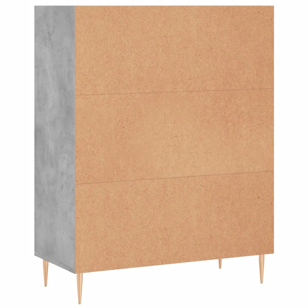 Libreria Grigio Cemento 69,5x32,5x90 cm in Legno Multistrato 828352