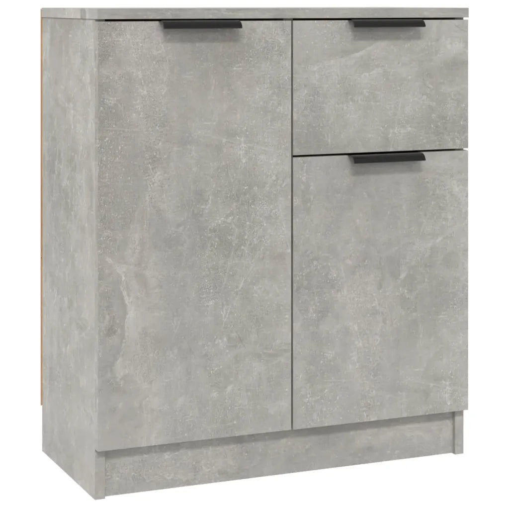 Credenze 2 pz Grigio Cemento 60x30x70 cm in Legno Multistrato 3115815