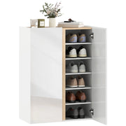 Scarpiera 6 ripiani salvaspazio ¨C Xylo ¨C Bianco legno 18 paia ante soft-close