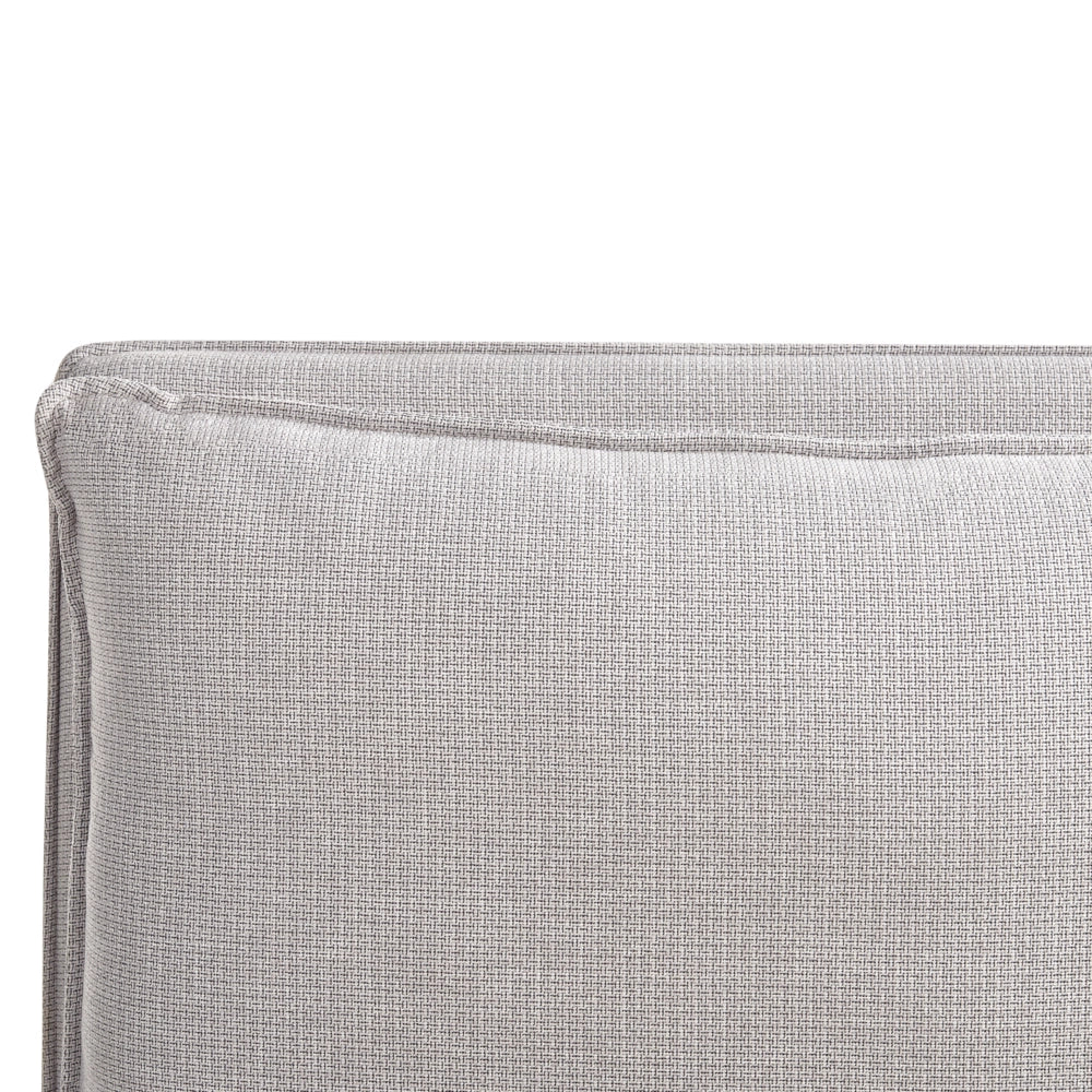 Letto matrimoniale in tessuto grigio chiaro con contenitore 180 x 200 cm camera da letto moderna