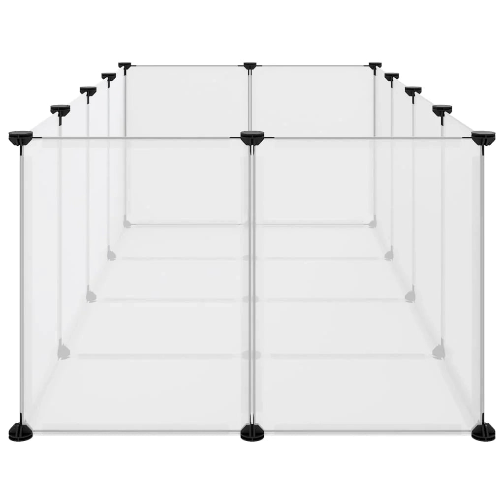 Gabbia trasparente per piccoli animali 144 x 74 x 46,5 cm PP e acciaio Trasparente 02_0041653