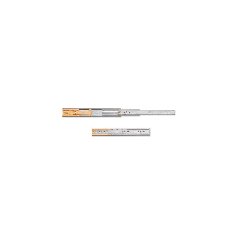Set di guide a sfere per cassetti con estrazione totale e chiusura soft, altezza 45 mm, lunghezza 350 mm, Acciaio, Zin..