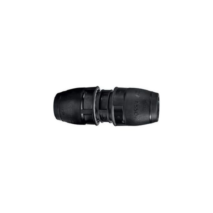 Plasson 7609825 Manicotto Universale Multimateriale URC 24-28 mm PN16 Rame Piombo Acciaio PEAD PVC PP colore Nero
