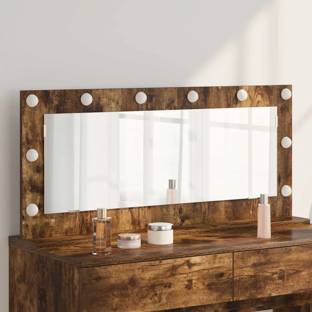 Specchio da Vanità Rovere fumé 100 x 45 x 18 cm Rettangolare 868329