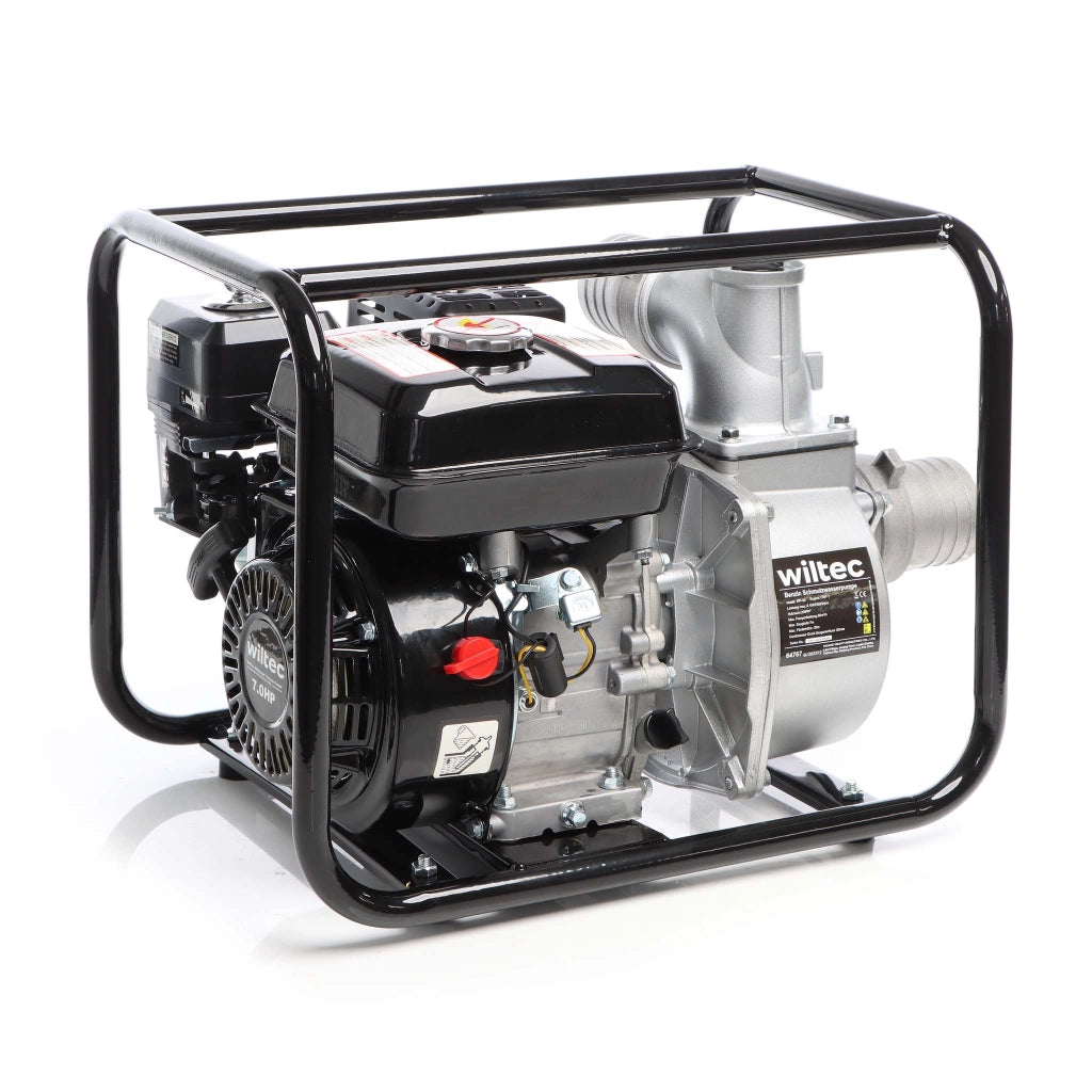 Pompa per acque nere a benzina 4kW 48.000 l/h Pompa da giardino con attacco da 80 mm (3")