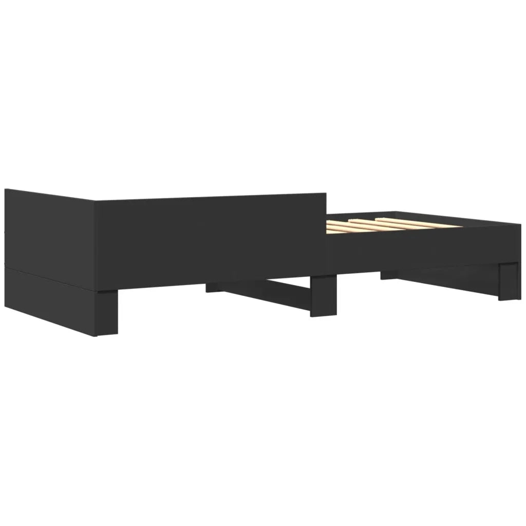 Giroletto-Struttura Letto Nero 75x190 cm in Legno Multistrato 823763
