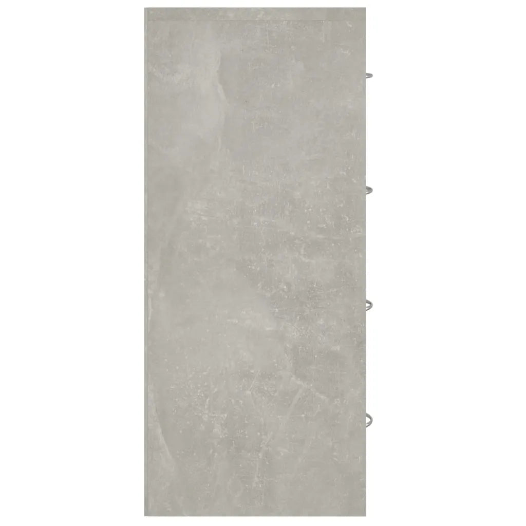 Credenza con 4 Cassetti-Buffet-Armadio da cucina 60x30,5x71 cm Grigio cemento