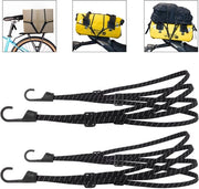 Due corde bagaglio, espansione con ganci, cinghie di espansione con ganci, cinghie di espansione corte con 4 viti a scorrimento, cinghia di espansione per bicicletta, portabagagli cinghia di espansione per motocicletta