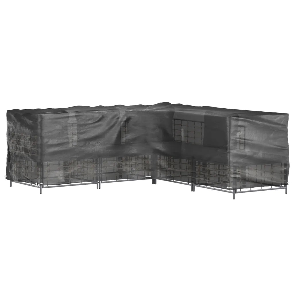 Coperture Mobili da Giardino | Telone per mobili da esterni a L 2 pz 16 Occhielli 285x285x90cm