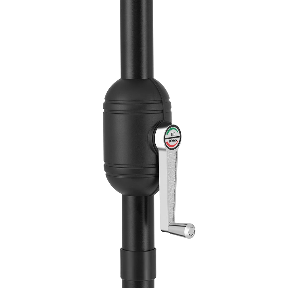 Ombrellone da Giardino 270 cm con Luci LED Parasole Ecru Antivento Esterno 8 Ribs