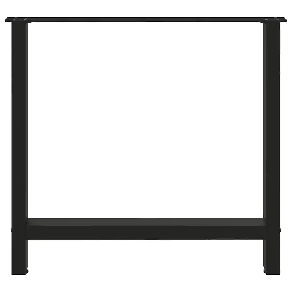 Gambe per tavolo da pranzo nere 2 pz 70x(72-73) cm in acciaio 4013308