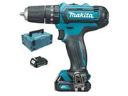 TRAPANO AVVITATORE CON PERCUSSIONE MM.10 10,8V 2AH (HP333DSAJ)  cm.19,3x6,6x21,2h. peso kg.1,1    MAKITA