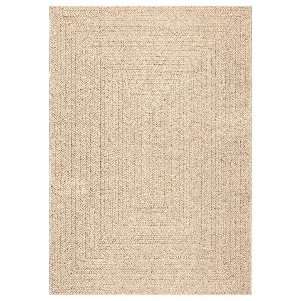 Tappeto ZIZUR Beige 200x290 cm Aspetto Iuta Interni ed Esterni 4010398