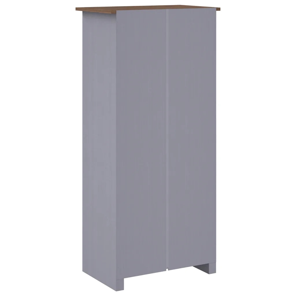 Armadio Grigio 80x50x171,5 cm Legno Massello Pino Panama Range CFW8349888