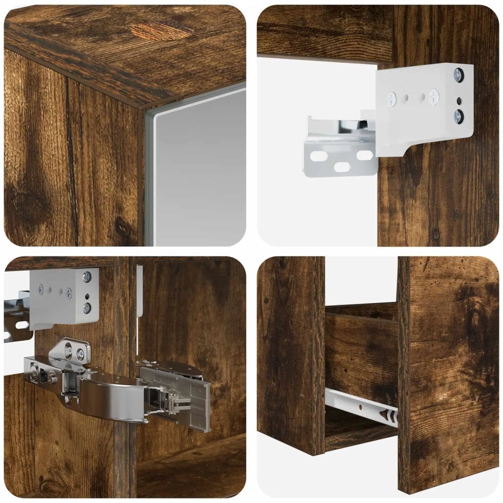 Set di mobili per il bagno 5 pcs Rovere Fumo 3407075