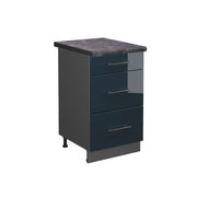 Mobiletto base per cucina Fame-Line Blu scuro lucido/Antracite 50 cm, PL Antracite Vicco