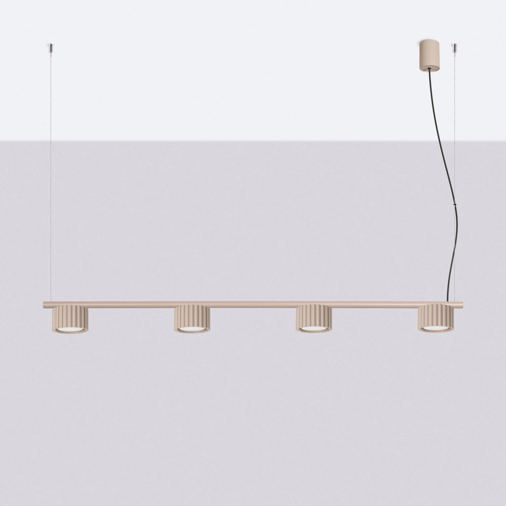 Lampadario AURA 4 tortora Gx53