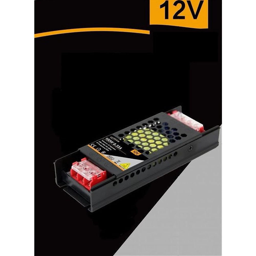 Trade Shop - Alimentatore Slim Stabilizzato 12v 100w Switch Trasformatore 8.33mha Fhyla100w12v -