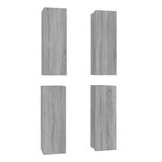 Mobili TV 4 pz | Armadietto TV | Mobile Porta TV Grigio Sonoma 30,5x30x90 cm in Legno Multistrato