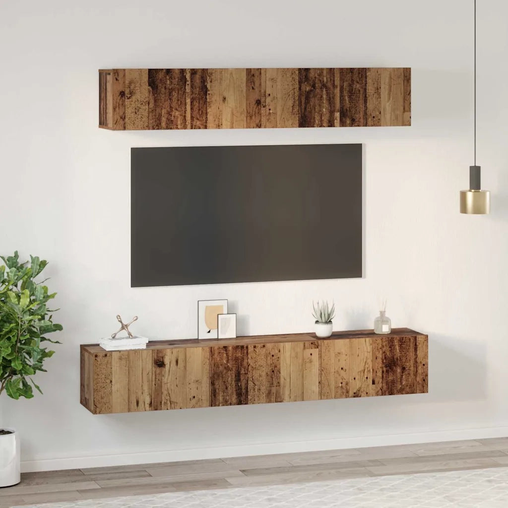 Set mobile TV 5 pcs Legno vecchio Legno multistrato 3393405