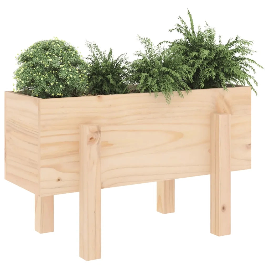 Fioriera da Giardino-Vaso da Esterno 62x30x38 cm in Legno Massello di Pino