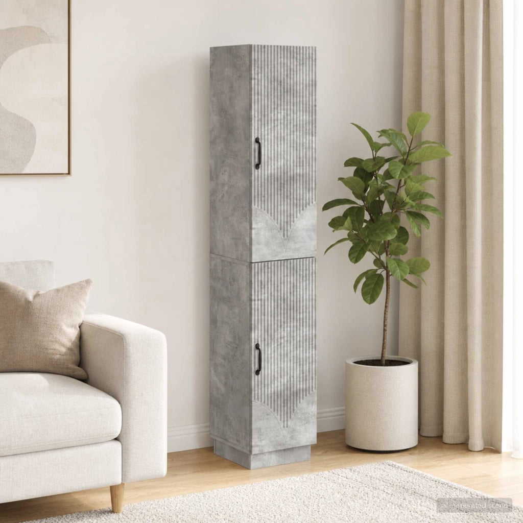 Set di armadi 2 pz Grigio Cemento Legno ingegnerizzato 3416793