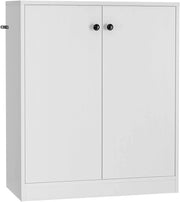 Credenza da Cucina con 2 ante, Mobile Cucina, Credenza Soggiorno Moderna, Sala da Pranzo, 72x34x85,5cm, Bianco
