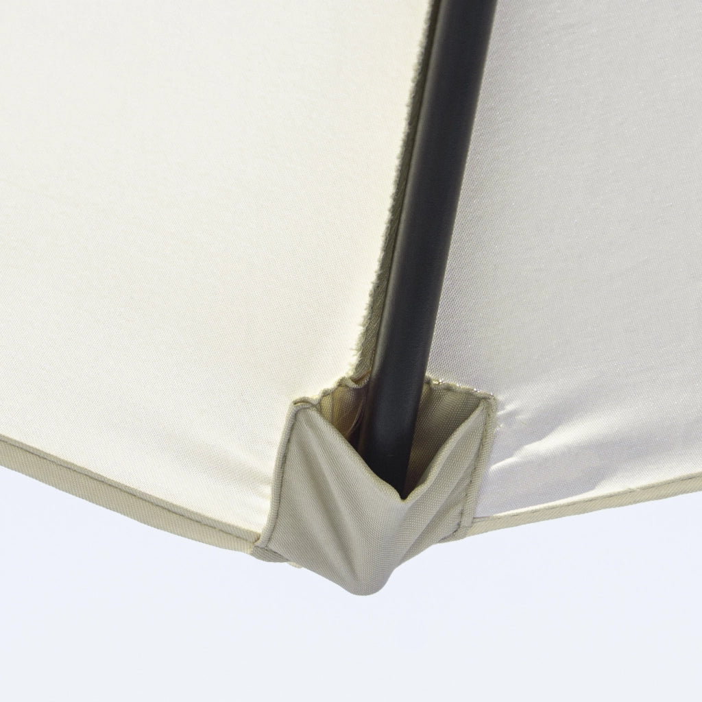 Ombrellone articolato Parasole da giardino con manovella 2.6 m Alu Polyester 180/㎡ Beige ideale per giardino e patio