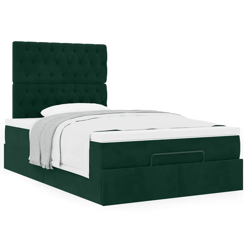 Struttura Letto Pouf con Materassi 120x200 cm Velluto 3313538