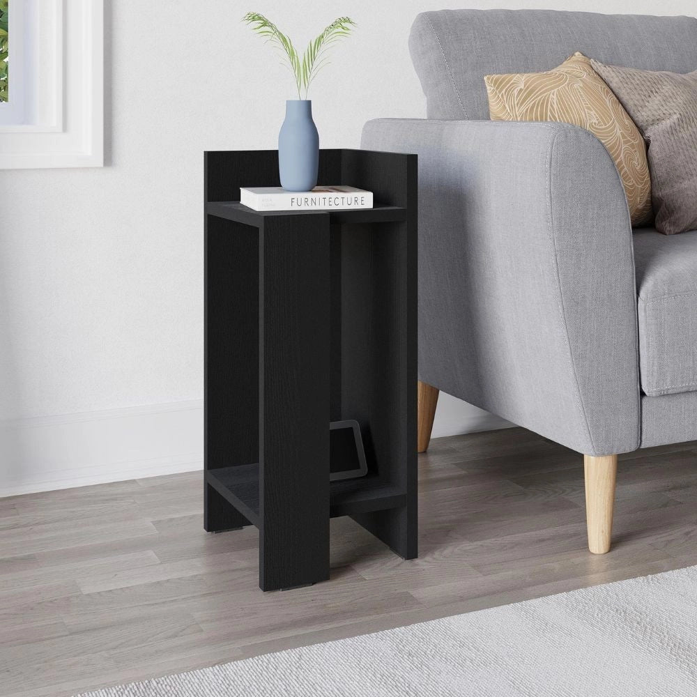 Tavolino comodino di design Elos 25x27x60h destro colore nero